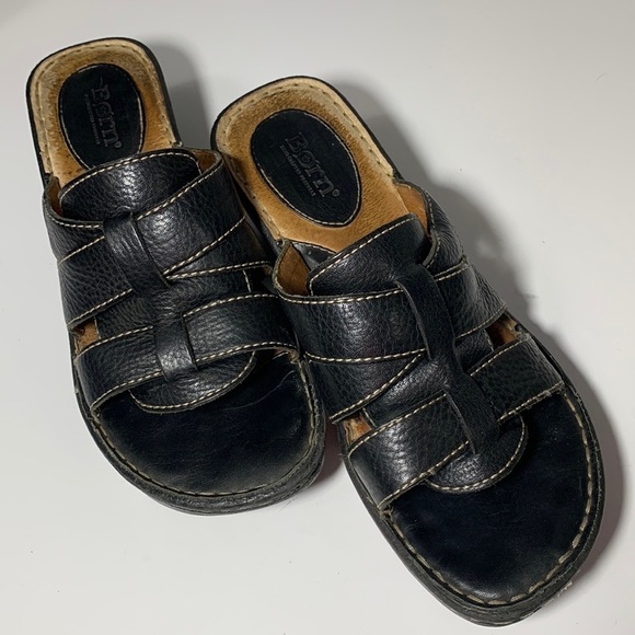 BORN Leather Hand Crafted Footwear some heel drag and wear tons of life left - Picture 1 of 7